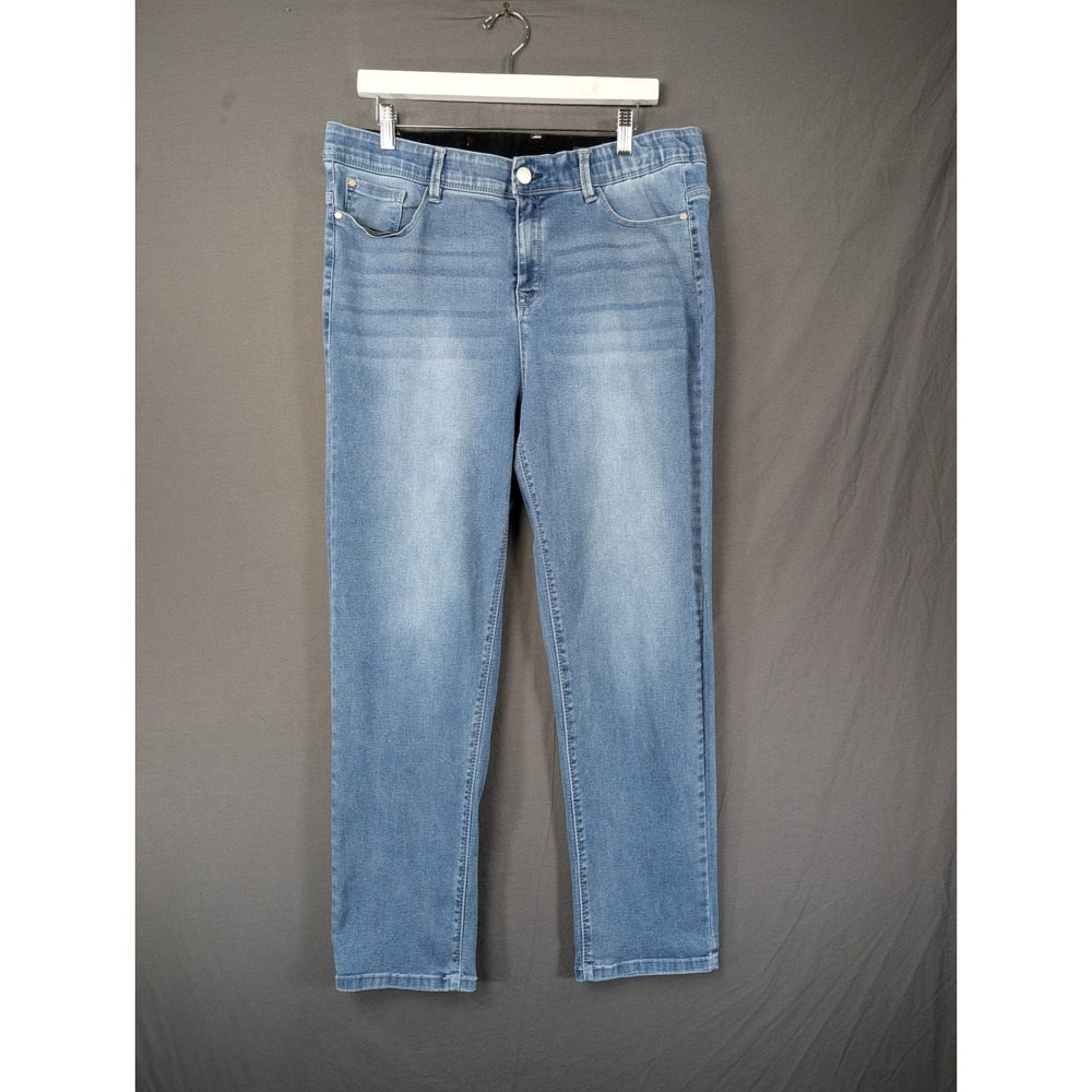 Angels Forever Young Curvy‎ Skinny Jeans Blue Denim Plus Size 16W